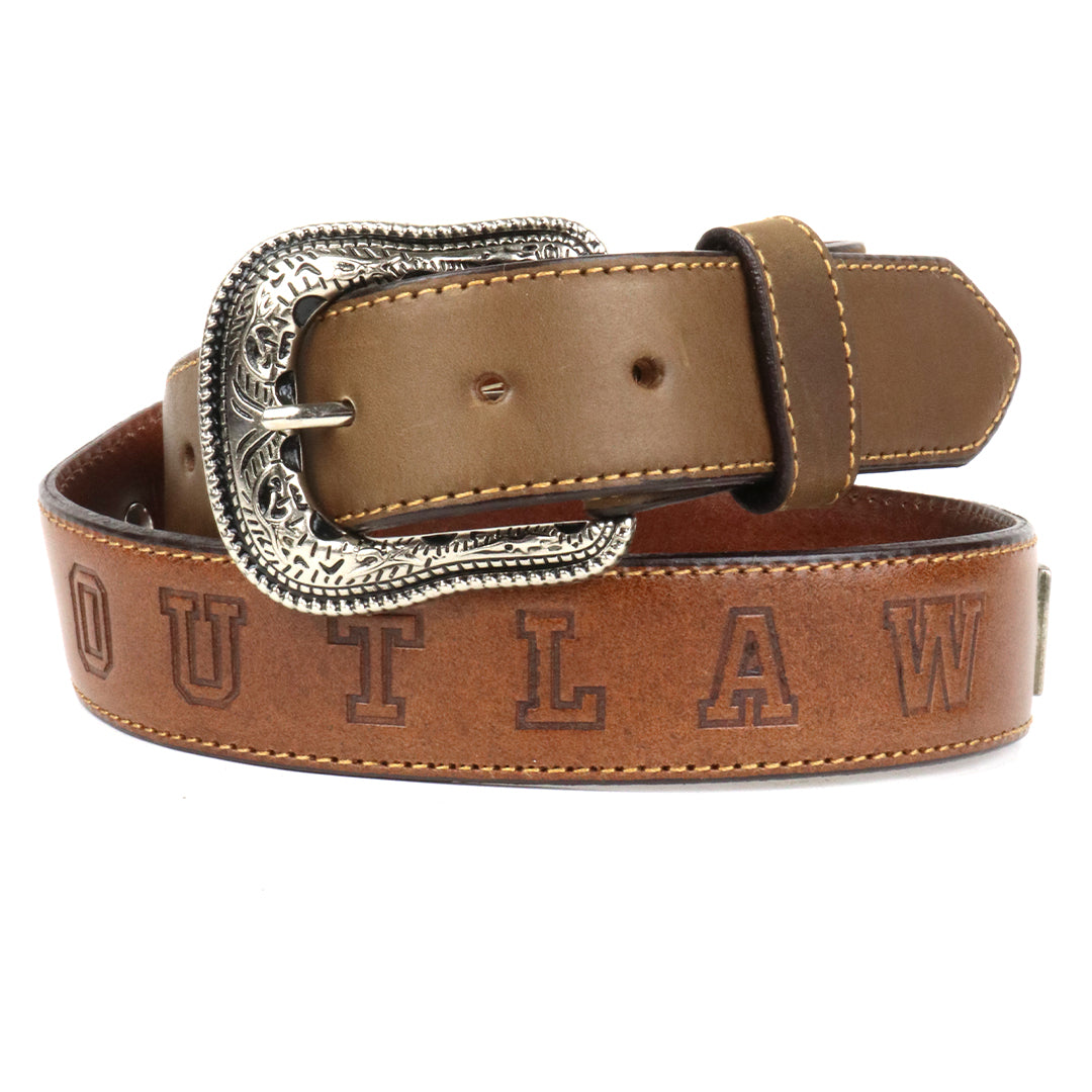 Brown leather tape belt – Scott Fraser Collection