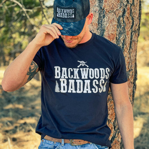 OUT60002 - Outlaw BACKWOODS BADASS Black T Shirt
