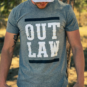OUT60005 - Outlaw Bullet Holes Graphite Heather T Shirt