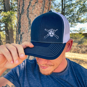 OUT5006 - Navy/White Embroidered Cap