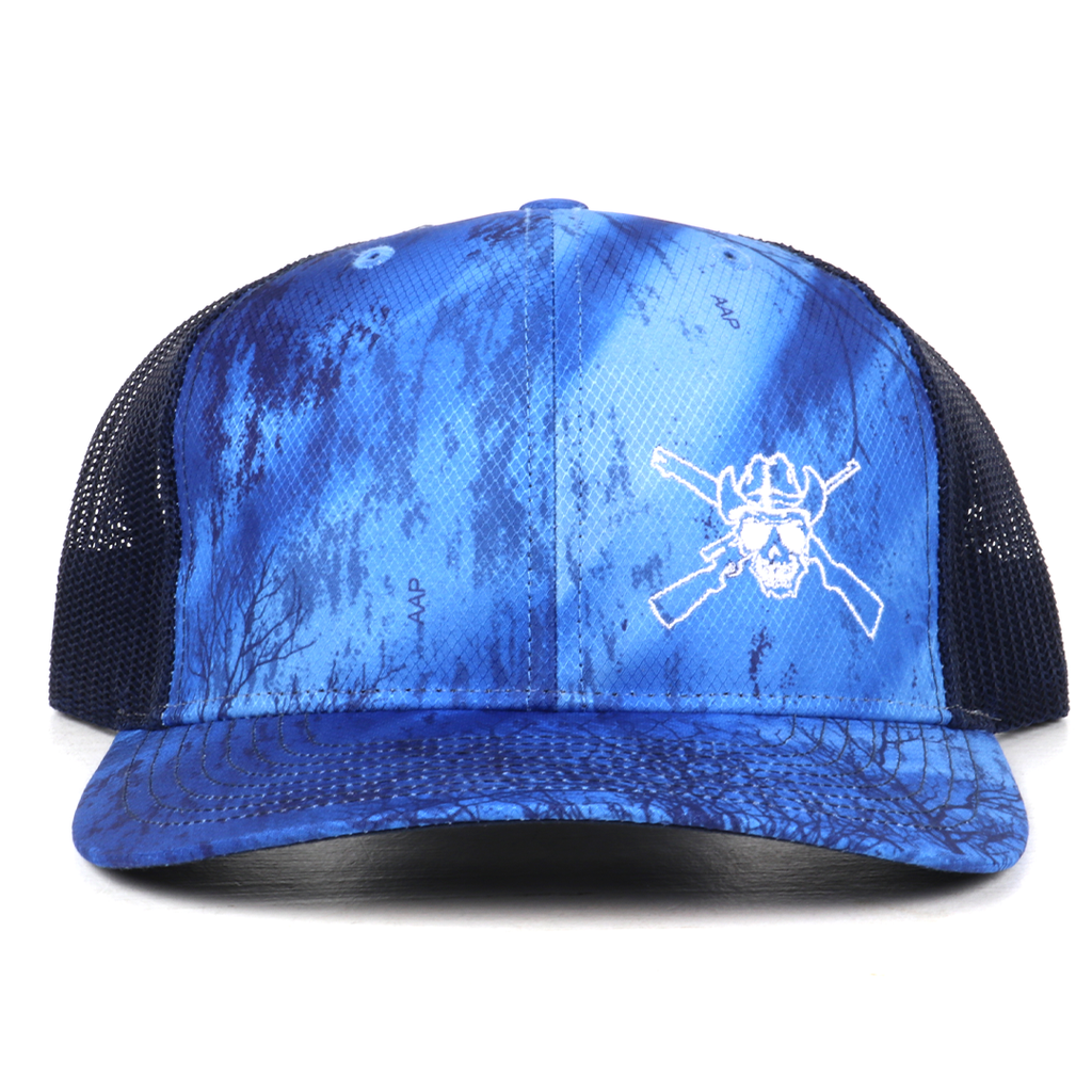 OUT5000 - Realtree Fishing Lt Blue/Navy Embroidered Cap – OutlawMerch.com
