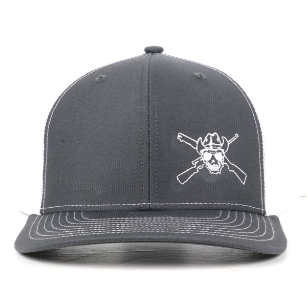 OUT5001 - Charcoal/White Embroidered Cap