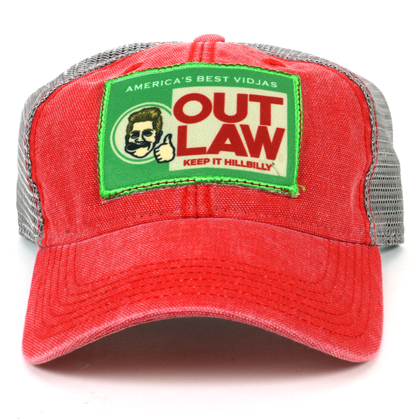 OUT5030 - Scarlet Red/Gray Outlaw Keep It Hillbilly Cap