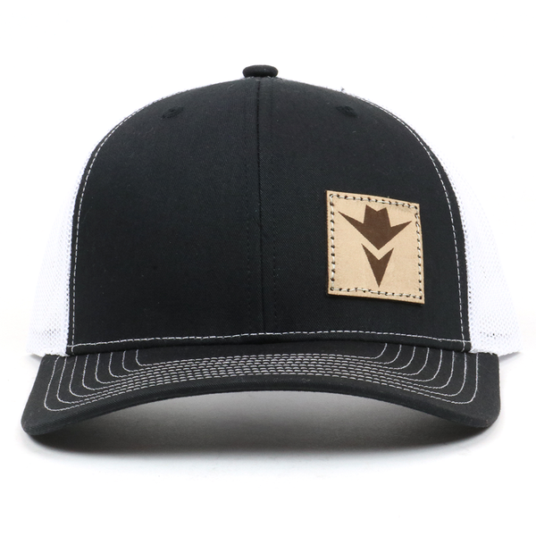 OUT5032 - Black/White OUTLAW Minimalist Logo Leather Patch