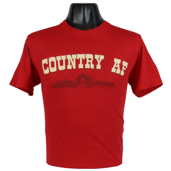 OUT60007 - Outlaw COUNTRY AF Red T Shirt